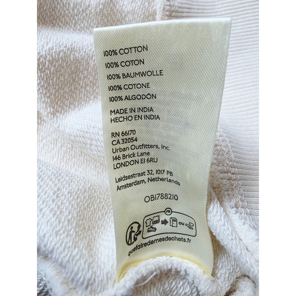 Maeve Anthropologie XL Blue Pearl Miami Beach Florida‎ Graphic Sweatshirt Cream - Picture 8 of 10